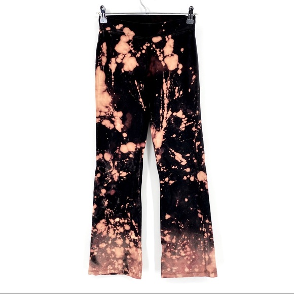 VS Yoga Pants - VS Yoga Bleach Tie Dye Black Stretch Leggings S